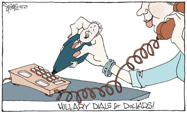 Editorial Cartoon by Signe Wilkinson, Philadelphia Daily News on Candidates Jockey for Position