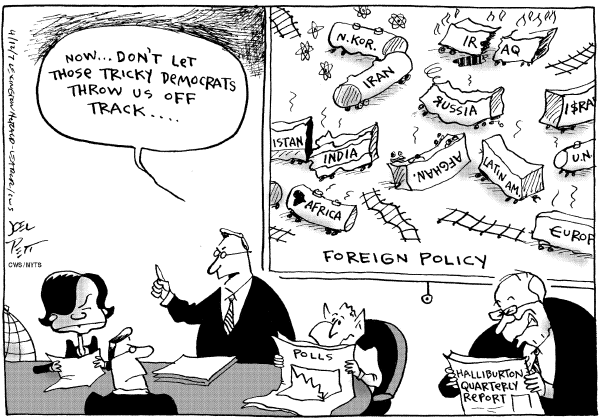 Editorial Cartoon by Joel Pett, Lexington Herald-Leader, CWS/CartoonArts Intl. on President Pledges Not to Back Down