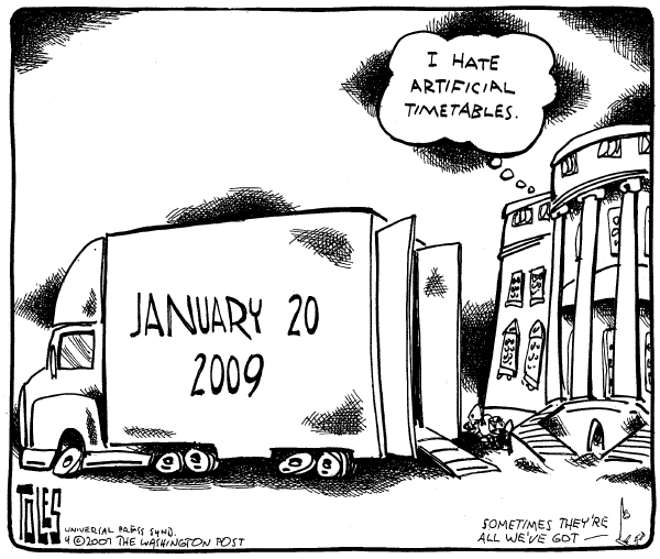 Editorial Cartoon by Tom Toles, Washington Post on Bush Still the Decider