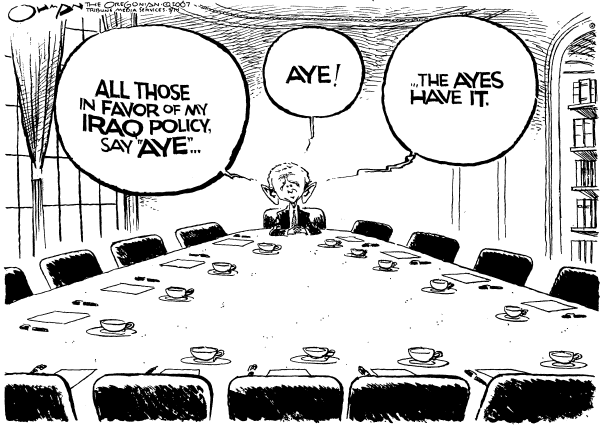 Editorial Cartoon by Jack Ohman, The Oregonian on Cheney Gets Tough with Iraq