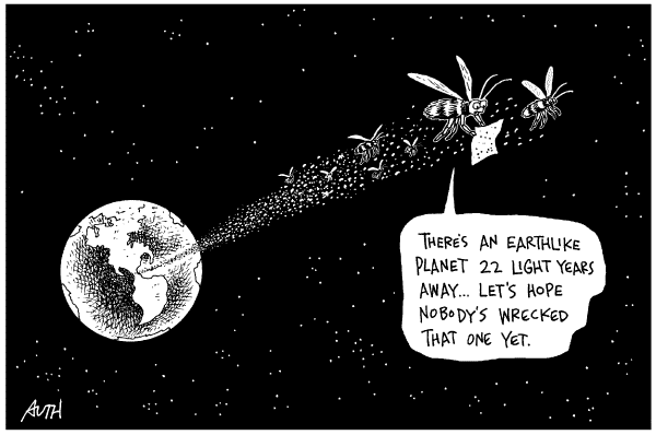 Editorial Cartoon by Tony Auth, Philadelphia Inquirer on In Other News