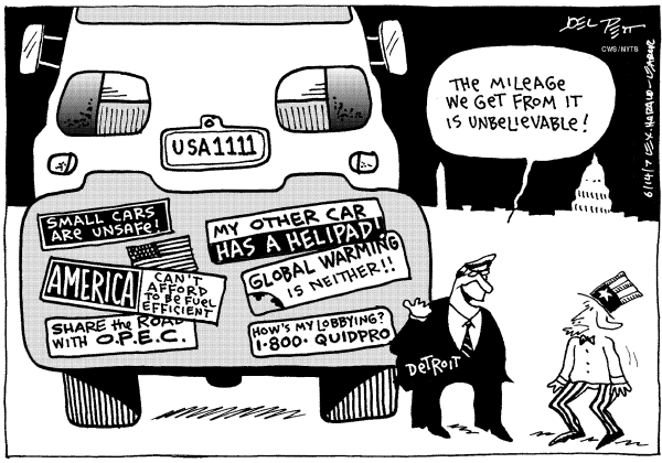 Editorial Cartoon by Joel Pett, Lexington Herald-Leader, CWS/CartoonArts Intl. on Oil Use at Record High