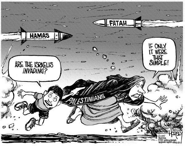 Editorial Cartoon by David Horsey, Seattle Post-Intelligencer on Mideast Peace Process Continues