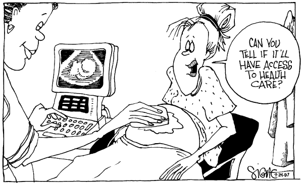 Editorial Cartoon by Signe Wilkinson, Philadelphia Daily News on Americans Stressed About Health