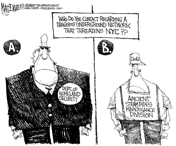 Editorial Cartoon by Matt Davies, Journal News on Osama Still Running