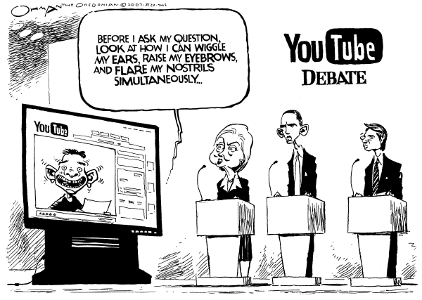 Editorial Cartoon by Jack Ohman, The Oregonian on Presidential Race Stays Lively