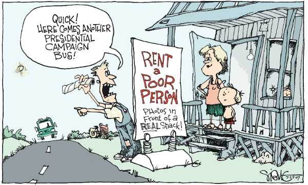 Editorial Cartoon by Signe Wilkinson, Philadelphia Daily News on Presidential Race Stays Lively