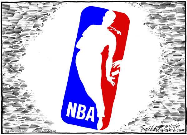Editorial Cartoon by Bob Engelhart, Hartford Courant on Sports News