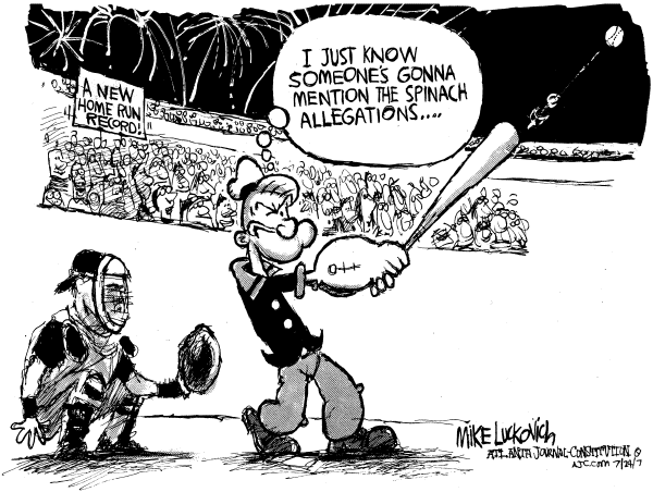 Editorial Cartoon by Mike Luckovich, Atlanta Journal-Constitution on Sports News