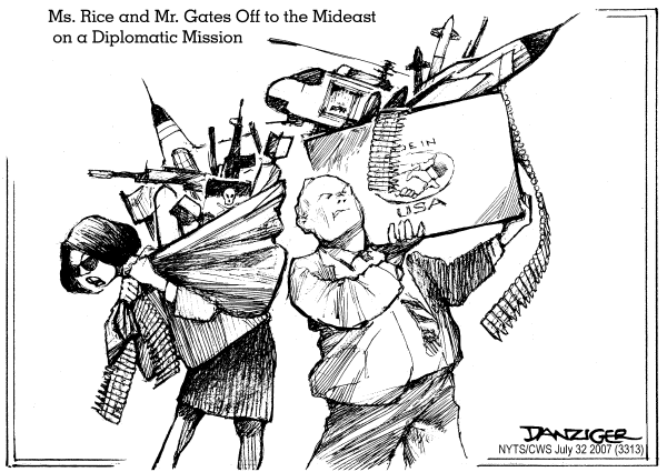 Editorial Cartoon by Jeff Danziger, CWS/CartoonArts Intl. on Mideast Diplomacy Efforts Begin