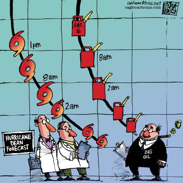 Editorial Cartoon by Tab (Thomas Boldt), Calgary Sun on US Economy Facing a Crisis