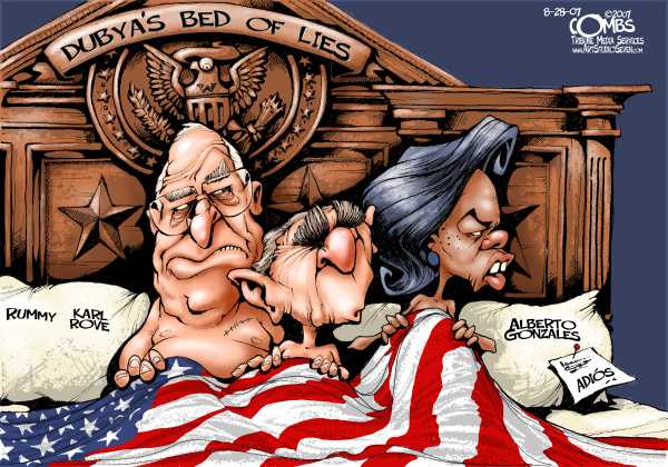 Editorial Cartoon by Paul Combs, Tribune Media Services on Bush Reorganizes White House