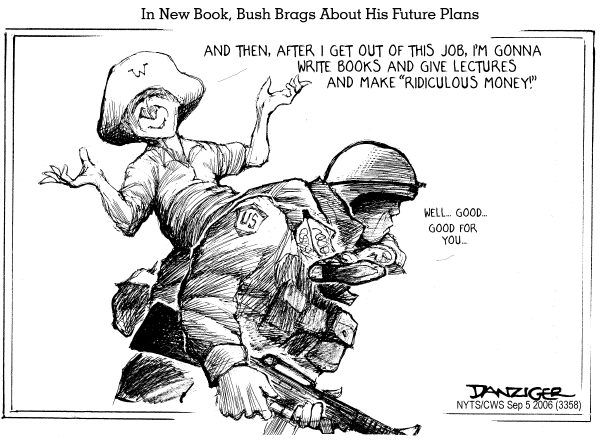 Editorial Cartoon by Jeff Danziger, CWS/CartoonArts Intl. on Bush Reorganizes White House