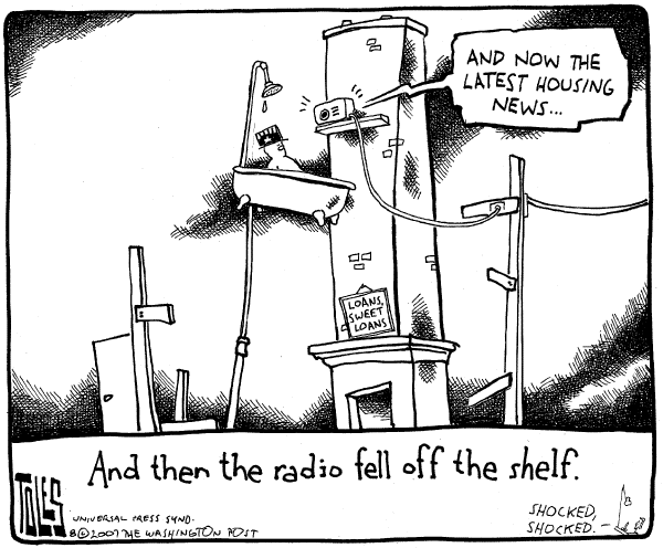 Editorial Cartoon by Tom Toles, Washington Post on US Economy Gives Mixed Signals