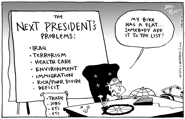 Editorial Cartoon by Joel Pett, Lexington Herald-Leader, CWS/CartoonArts Intl. on President Enjoying Bounce in Polls