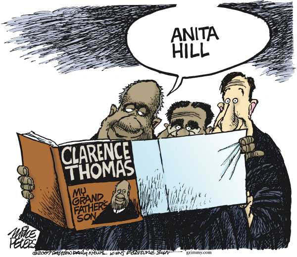 Editorial Cartoon by Mike Peters, Dayton Daily News on Justice Thomas Begins Book Tour