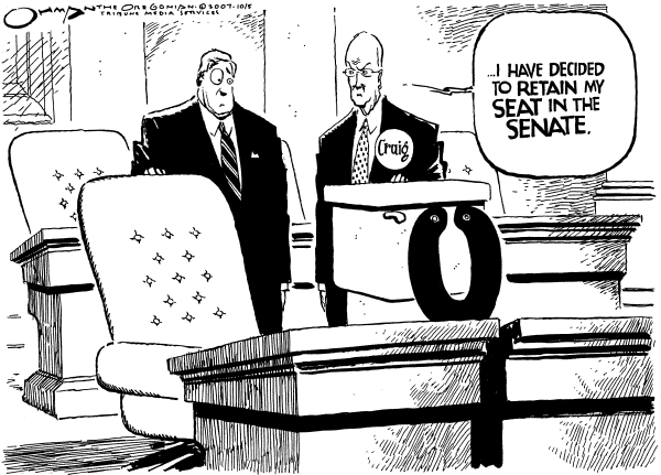 Editorial Cartoon by Pat Oliphant, Universal Press Syndicate on In Other News