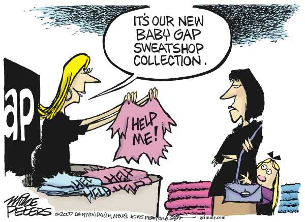Editorial Cartoon by Mike Peters, Dayton Daily News on New Fashions Make Statements
