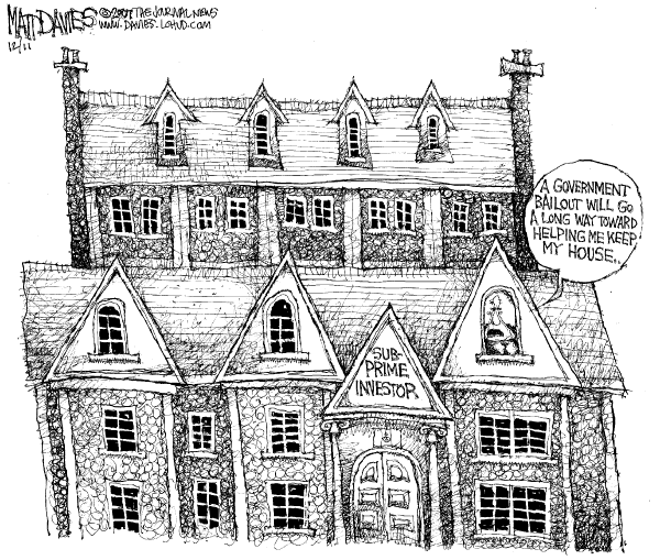 Editorial Cartoon by Matt Davies, Journal News on Loan Bailout Supported