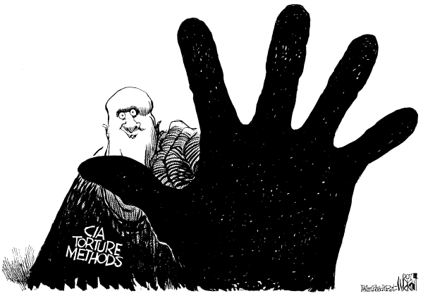Editorial Cartoon by Don Wright, Palm Beach Post on CIA Destroyed Torture Tapes