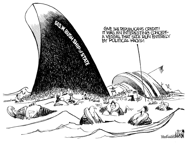 Editorial Cartoon by Don Wright, Palm Beach Post on White House Remains Confident