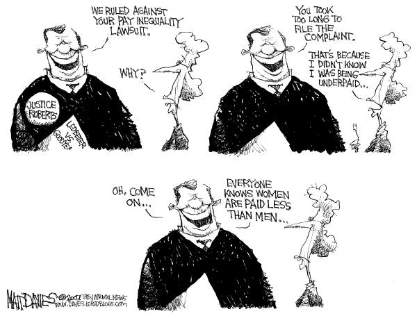 Editorial Cartoon by Matt Davies, Journal News on Supreme Court Rules Against Women