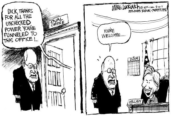 Editorial Cartoon by Mike Luckovich, Atlanta Journal-Constitution on VP Survives Heart Surgery