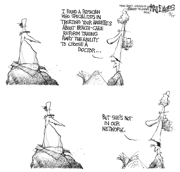 Editorial Cartoon by Matt Davies, Journal News on Bush Vetoes Child Health Care Bill
