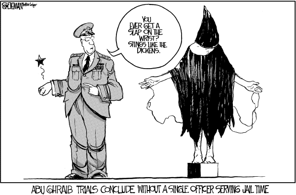 Editorial Cartoon by Drew Sheneman, Newark Star Ledger on More Gains in Iraq