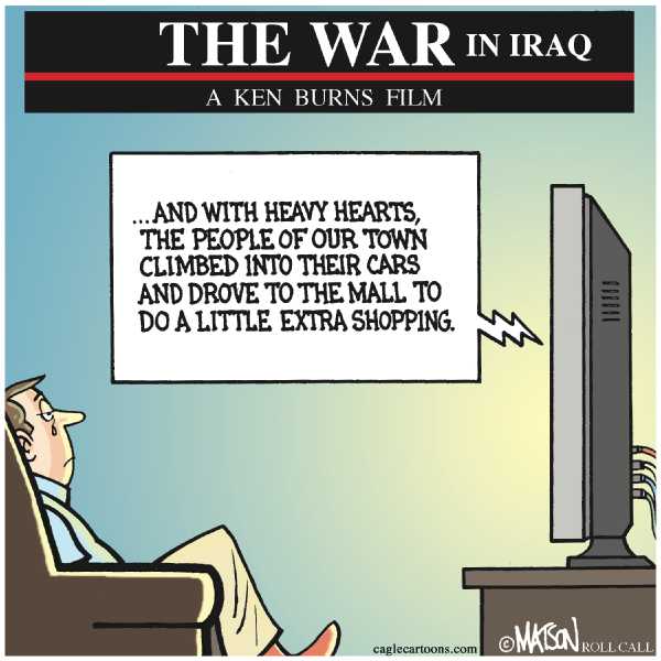 Editorial Cartoon by RJ Matson, Cagle Cartoons on Congress Supports Bush’s War Plan