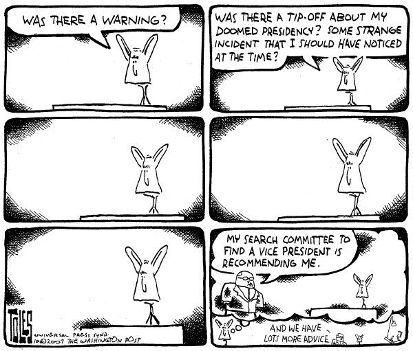 Editorial Cartoon by Tom Toles, Washington Post on Vice President Unveils Plan of Iran