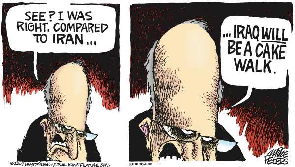 Editorial Cartoon by Mike Peters, Dayton Daily News on Vice President Unveils Plan of Iran