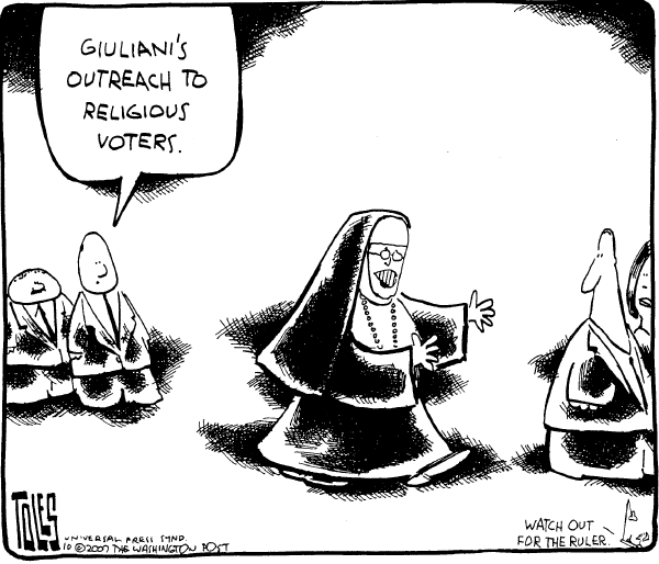 Editorial Cartoon by Tom Toles, Washington Post on GOP Campaign News