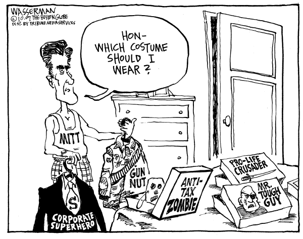 Editorial Cartoon by Dan Wasserman, Boston Globe on GOP Campaign News