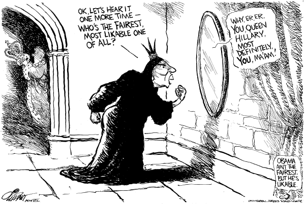 Editorial Cartoon by Pat Oliphant, Universal Press Syndicate on Democratic Campaign News