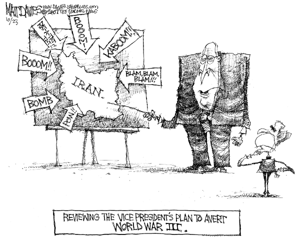 Editorial Cartoon by Matt Davies, Journal News on War With Iran Imminent