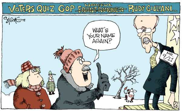Editorial Cartoon by Signe Wilkinson, Philadelphia Daily News on Republican Campaign News