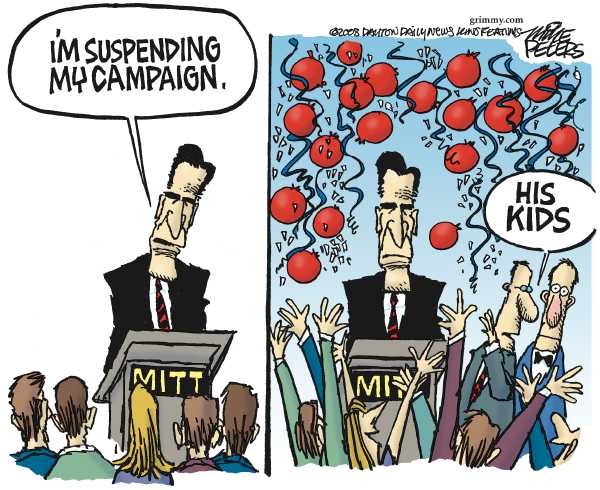 Editorial Cartoon by Mike Peters, Dayton Daily News on McCain Gains Insurmountable Lead