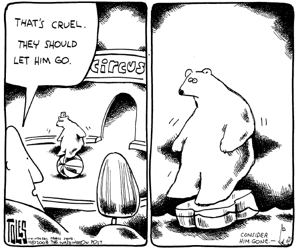 Editorial Cartoon by Tom Toles, Washington Post on Global Warming Accelerates