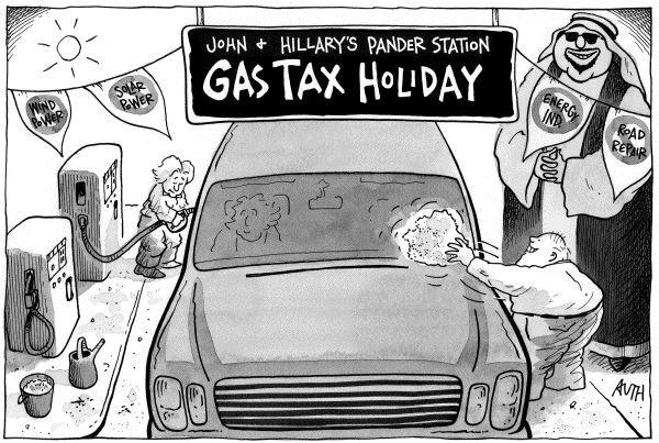 Editorial Cartoon by Tony Auth, Philadelphia Inquirer on Campaign News