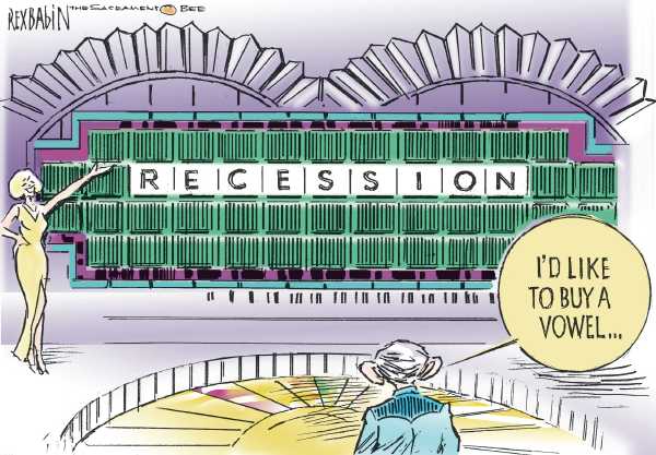 Editorial Cartoon by Rex Babin, Sacramento Bee on Economy Shows Signs of Life