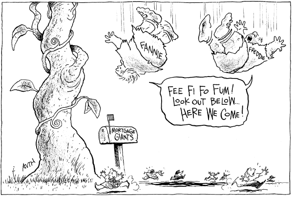 Editorial Cartoon by Tony Auth, Philadelphia Inquirer on Americans Drowning in Debt
