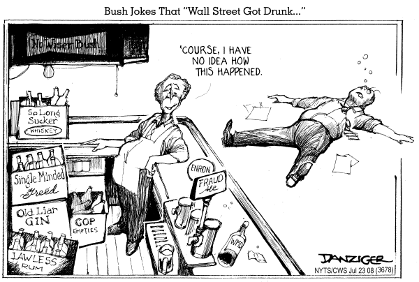Editorial Cartoon by Jeff Danziger, CWS/CartoonArts Intl. on Americans Drowning in Debt