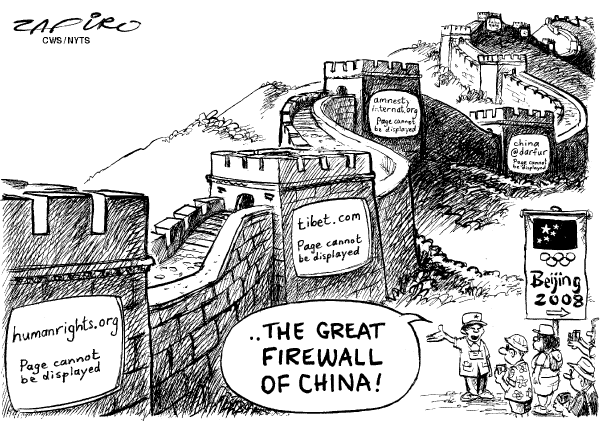 Editorial Cartoon by Zapiro, Sunday Times, Johannesburg, South Africa on Olympic Games Set to Begin