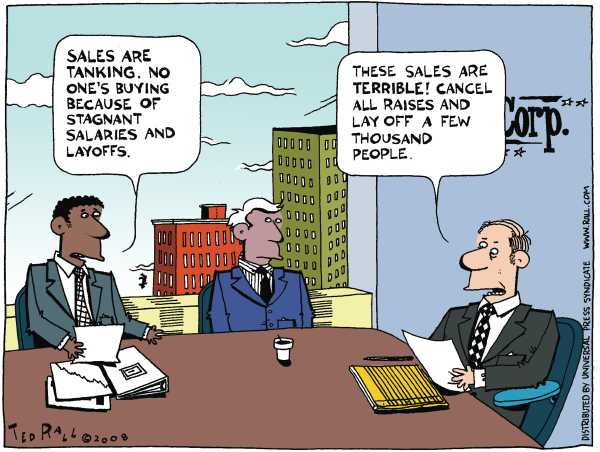 Editorial Cartoon by Ted Rall on Oil Prices Stun Economy