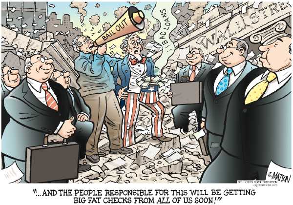 Editorial Cartoon by RJ Matson, Cagle Cartoons on Bush Addresses Crisis