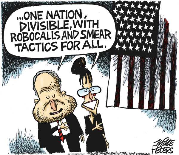 Editorial Cartoon by Mike Peters, Dayton Daily News on Palin Rebounds, Finds Voice