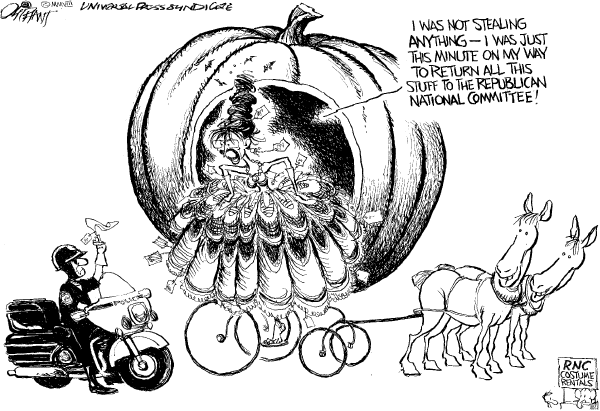 Editorial Cartoon by Pat Oliphant, Universal Press Syndicate on Palin Grants Multiple Interviews
