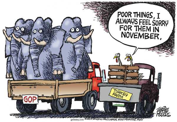 Editorial Cartoon by Mike Peters, Dayton Daily News on In Other News