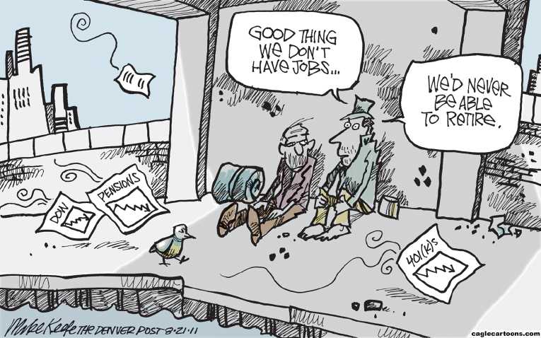 Political/Editorial Cartoon by Mike Keefe, Denver Post on GOP Focuses on Unemployment